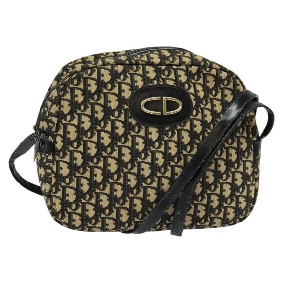 DIOR Trotter Canvas Shoulder Bag Black - Picture 1 of 16